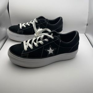 One star platform converse black great condition size 6 women’s
